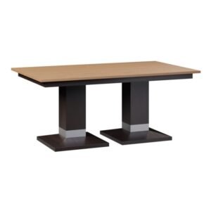 Alcoe Square Double Pedestal Table